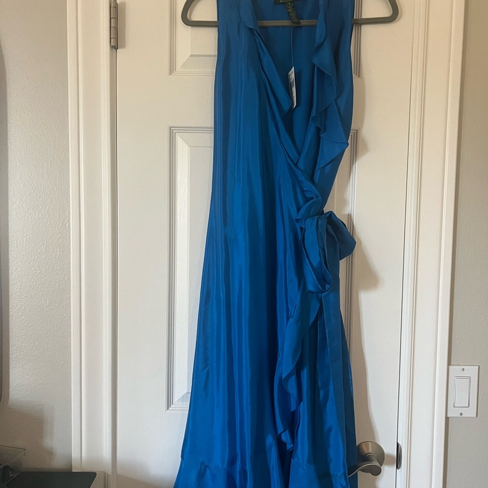 Ralph Lauren Silk Cobalt Blue Dress